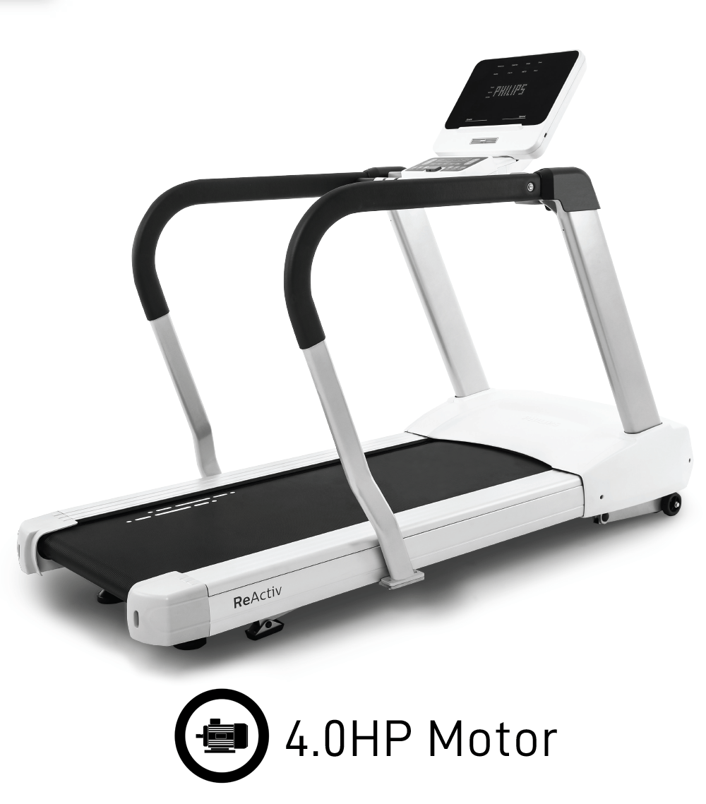 Philips 4.0T Commercial Treadmill with Incline & Decline, 4.0HP Motor, Side Arm Support - Made by Spirit Fitness