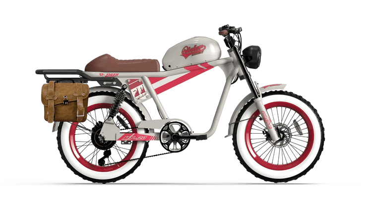 TIGER Retro Electric Bike - Moped Style, Long Range Ebike