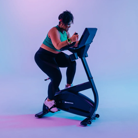 Star Trac 8 Series Upright Bike w/ Apex 16 inch HD Touch Console