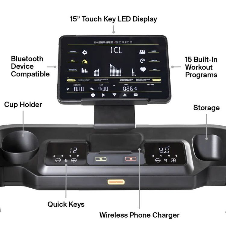 Inspire Series T5 Treadmill w/ 15 inch LED Display