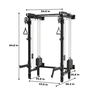 Major Fitness F35 All-In-One Home Gym Wall-Mount Folding Power Rack