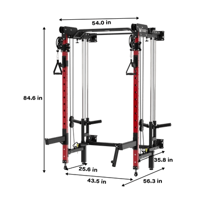 Major Fitness F35 All-In-One Home Gym Wall-Mount Folding Power Rack