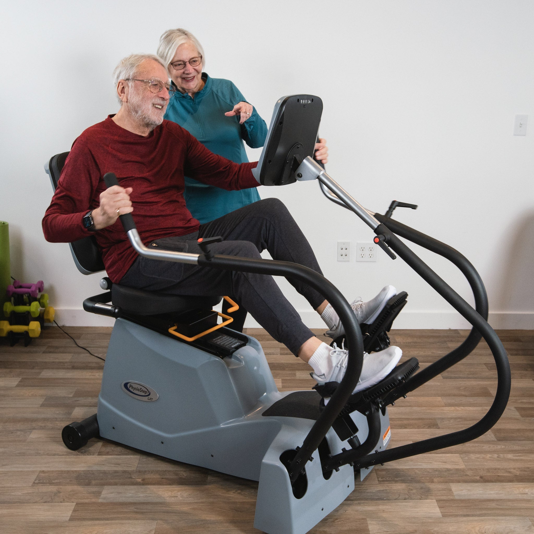 PhysioStep LXT-700 Recumbent Linear Stepper Cross Trainer with Swivel
