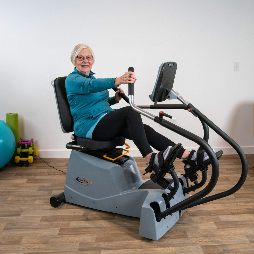 PhysioStep LXT-700 Recumbent Linear Stepper Cross Trainer with Swivel