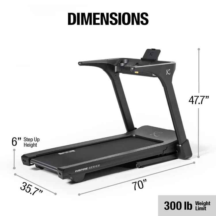 Inspire Series T4 Folding Treadmill