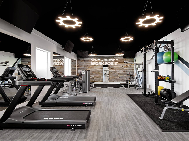 Group fitness studio