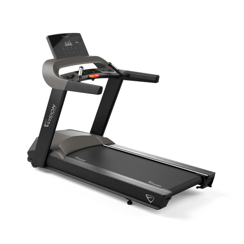 Vision Fitness T600ENT Matte Black Treadmill with 22" HD Touchscreen & AC Motor