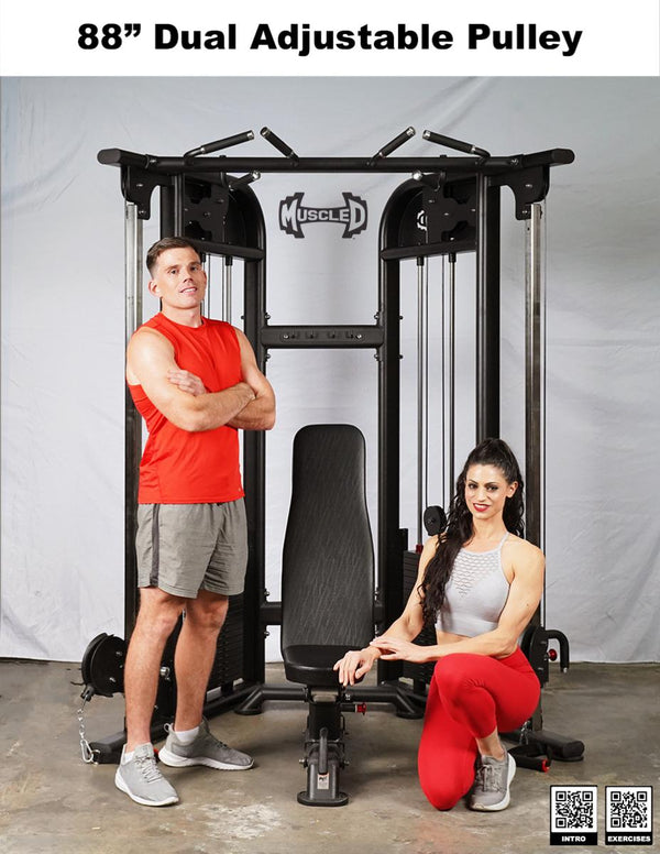 MuscleD 85" Dual Adjustable Pulley