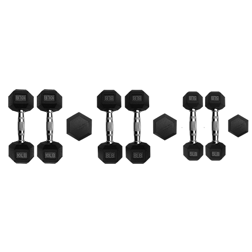 THROWDOWN HIIT HEX DUMBBELLS 8 LBS