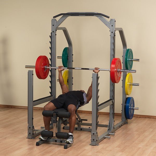 Powerline by Body-Solid Adjustable Power Rack for Weightlifting and  Strength Training