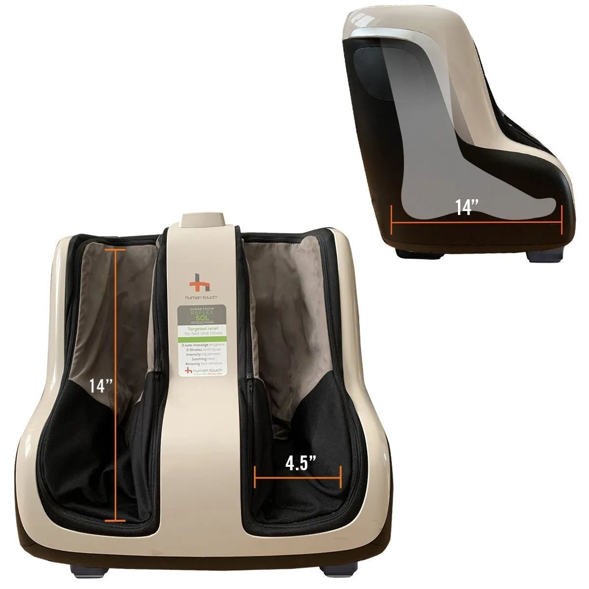 Human touch reflex sol foot and calf discount relaxation shiatsu massager with heat and vibration